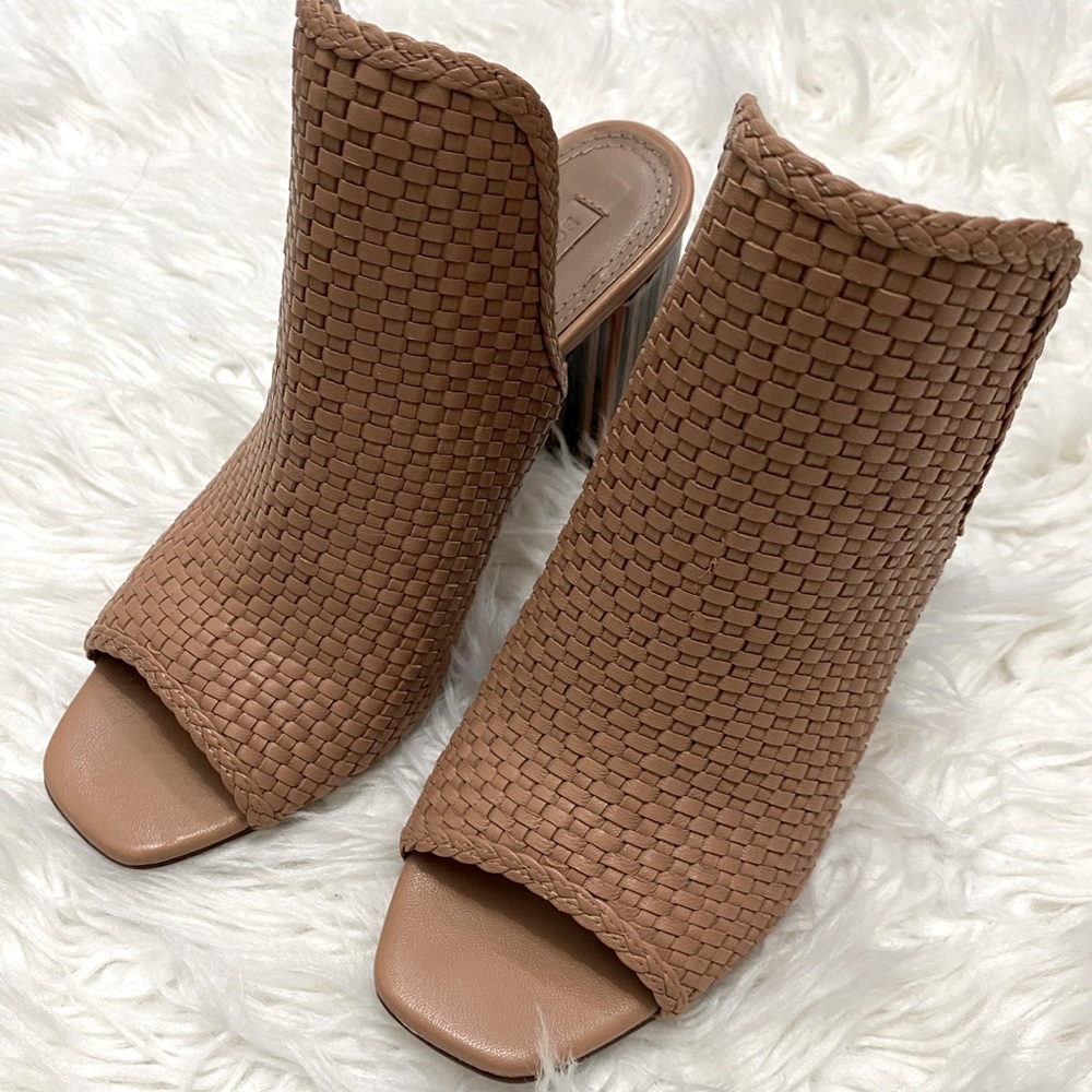Camel weave BCBG Maxazria shoes.